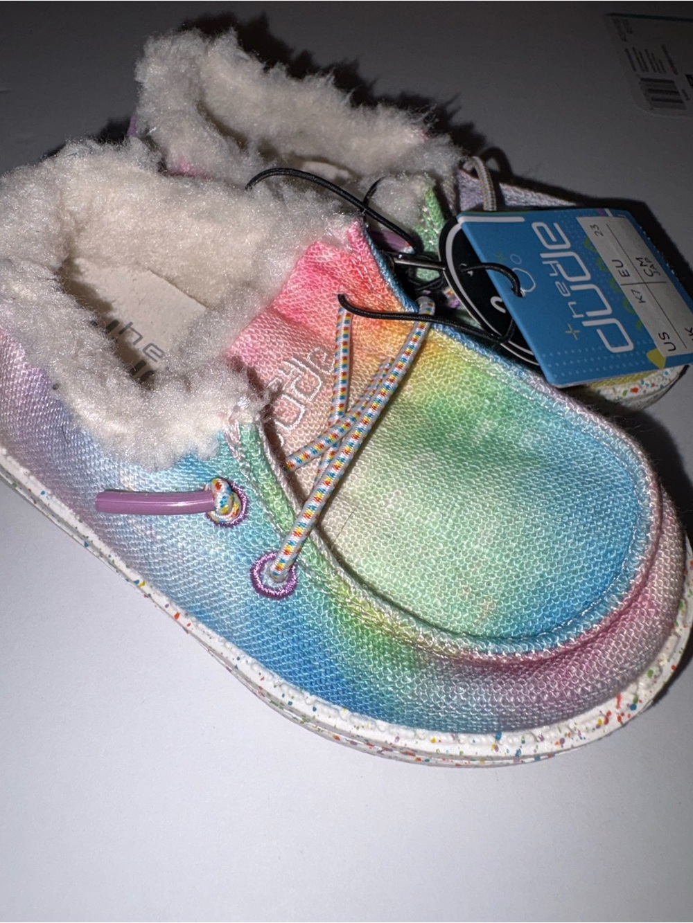 Hey Dude Kids Rainbow Pastel Slip-On Sneakers